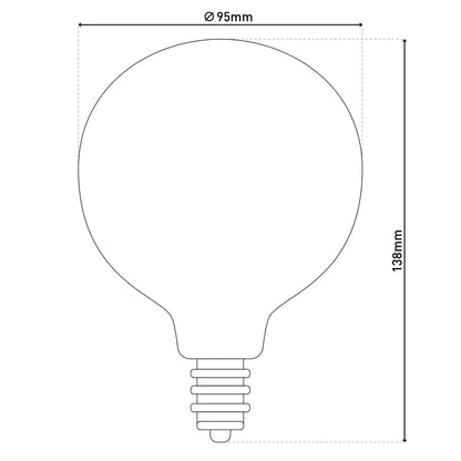 LED-lampenset Dilly (3-delig) - E27, 4W, Amberglas (Ø 9,5 cm)