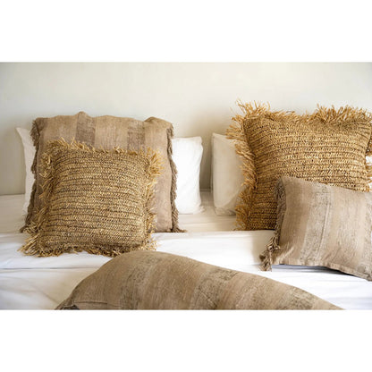Betonfluweel kussenhoes taupe - 40 cm