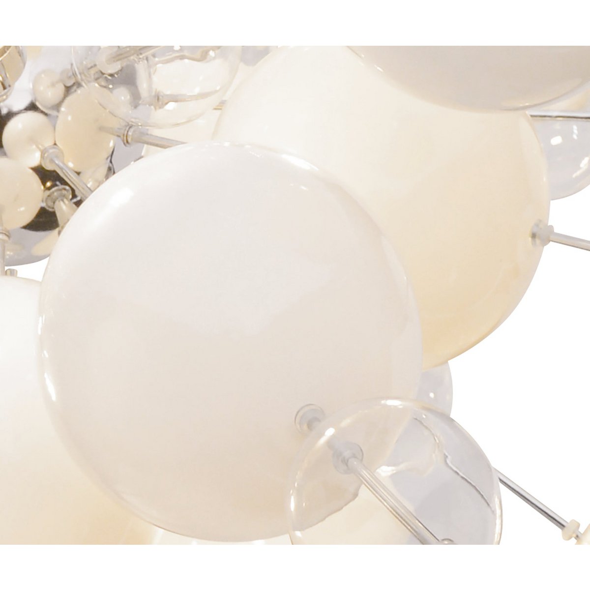 Hanger lamp "explosie" wit gemaakt van metaal en glas, G9 - versies, voor eetkamer, woonkamer, gang of kantoor, hangende lamp ØCA 65 cm - OutHome