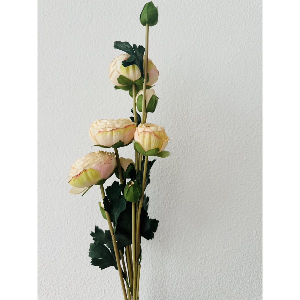 Zijden kunstbloem Scabiosa wit - 55 cm