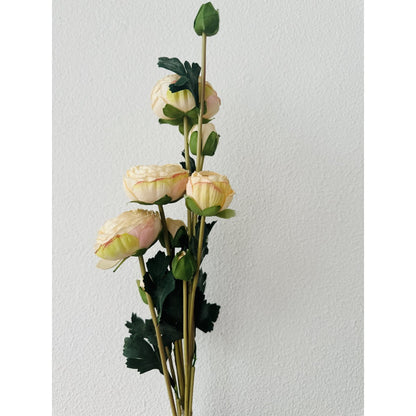 Zijden kunstbloem Scabiosa wit - 55 cm