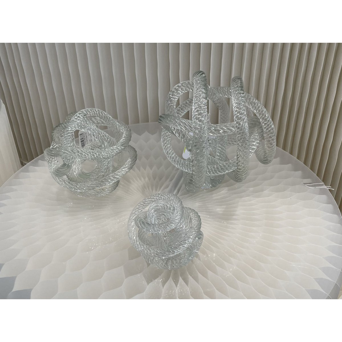 Glazen sculptuur Klein geknoopt - 10 cm