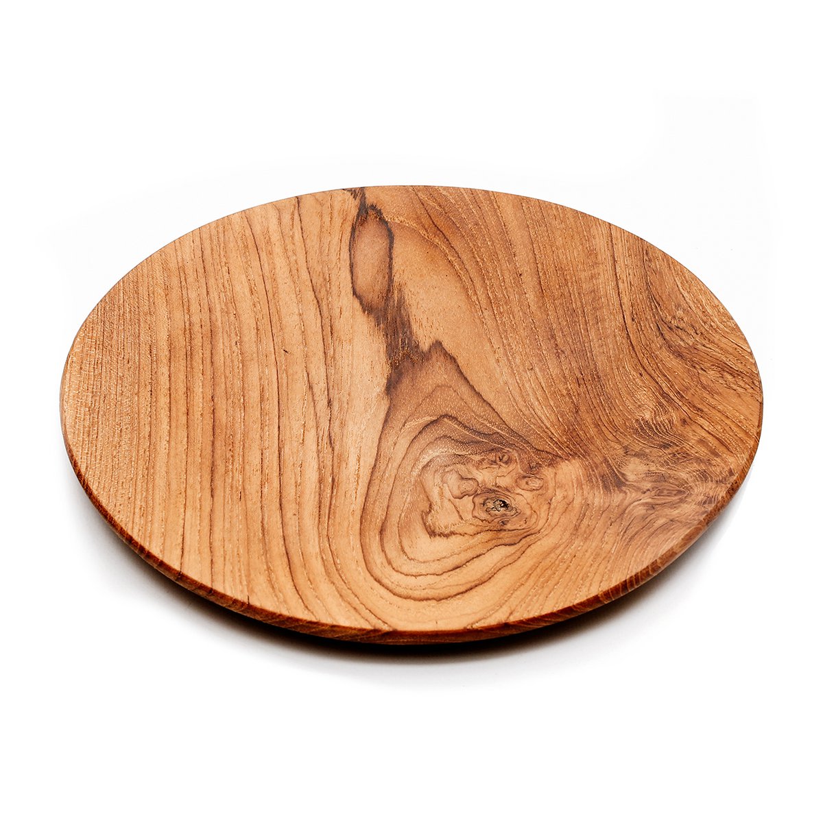 Teak ronde plaat The teak root round plate xl teakkleur