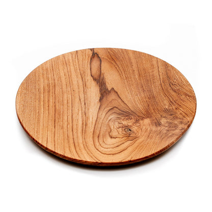 Teak ronde plaat The teak root round plate xl teakkleur