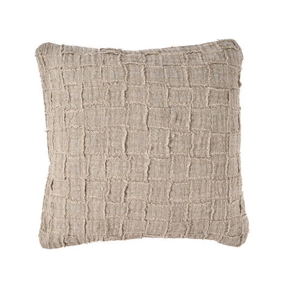 Linnen kussenhoes Damier naturel