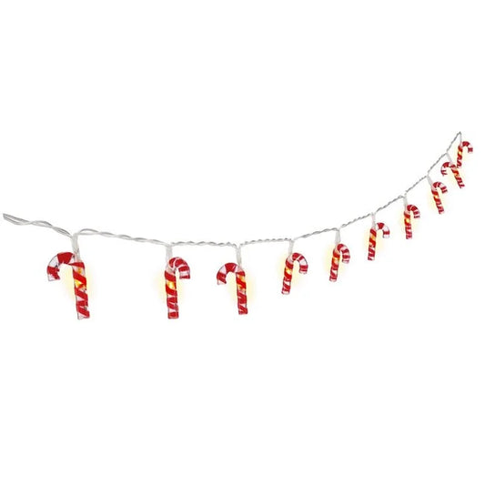 Lichtsnoer "Candy Canes" met 10 LED's